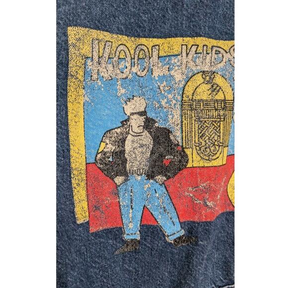 VINTAGE kool kids‎ 80s theme blue jean denim jacket sz S Mariner's Club - Picture 11 of 13